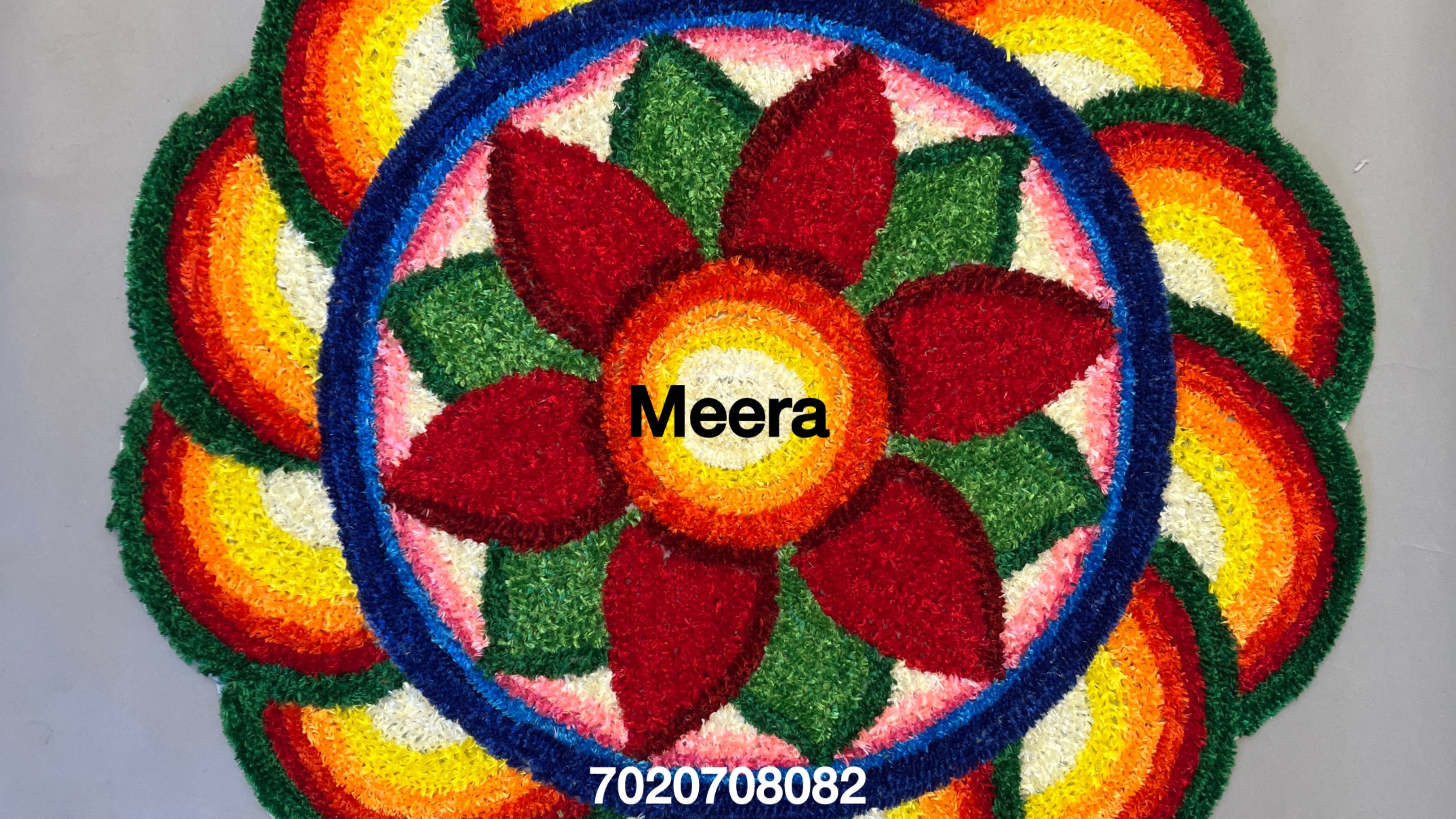 Red Flower Round Designs