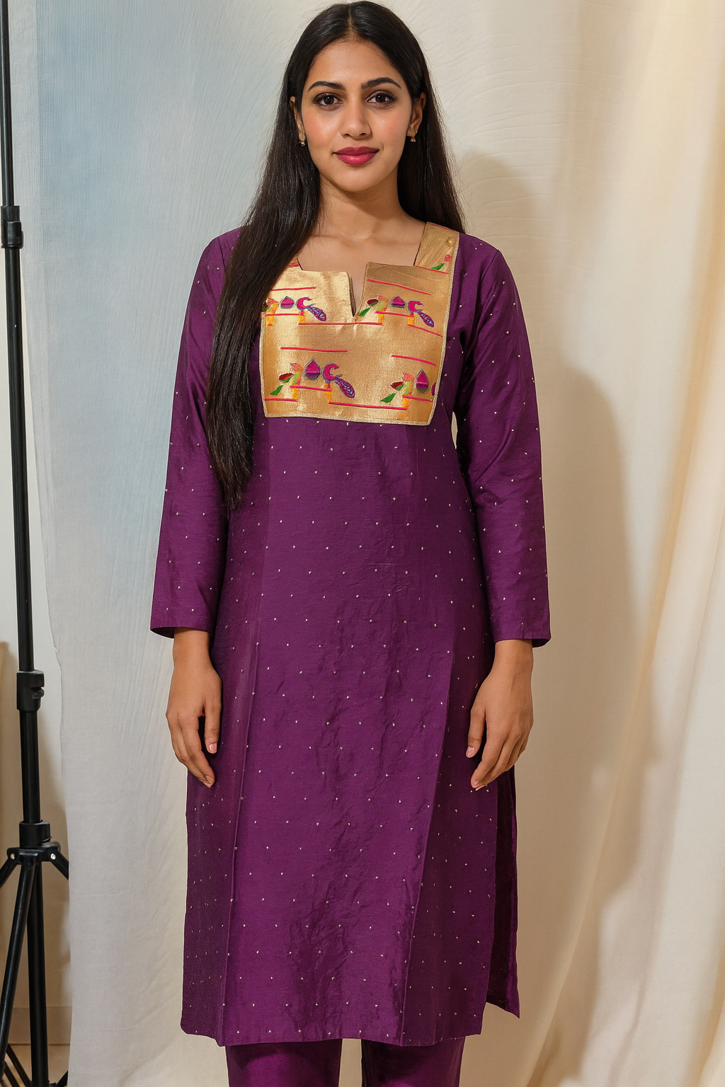 Wine - Vastraa – Paithani Patch Edit