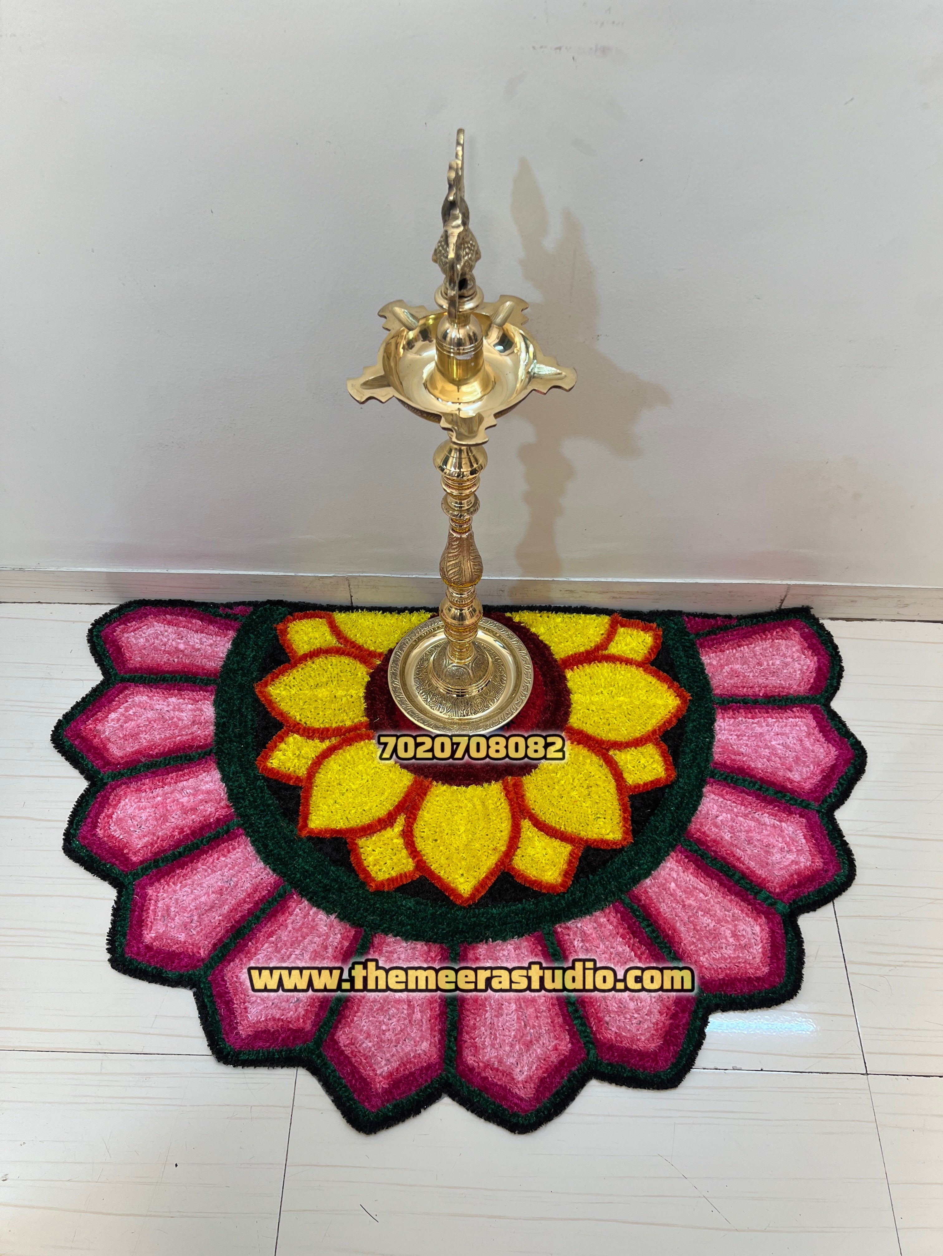 Pink Flower Corner Design