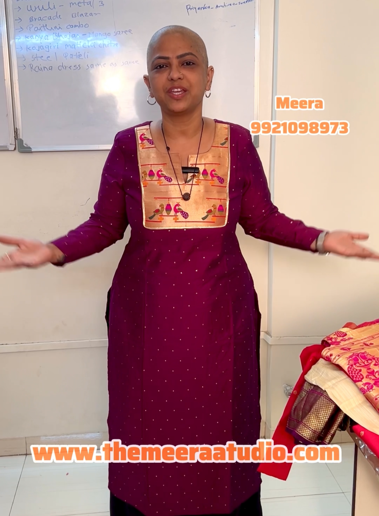 Dual tone Wine - Vastraa – Paithani Patch Edit