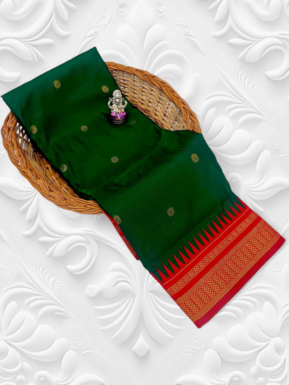 Green Semi Silk Ilkal Saree