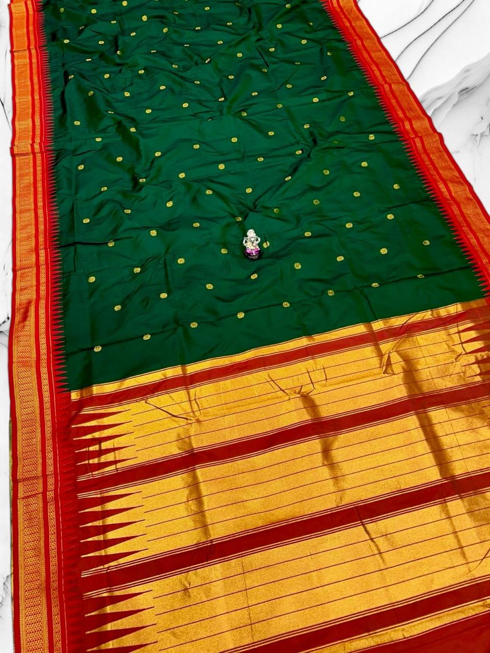 Green Semi Silk Ilkal Saree