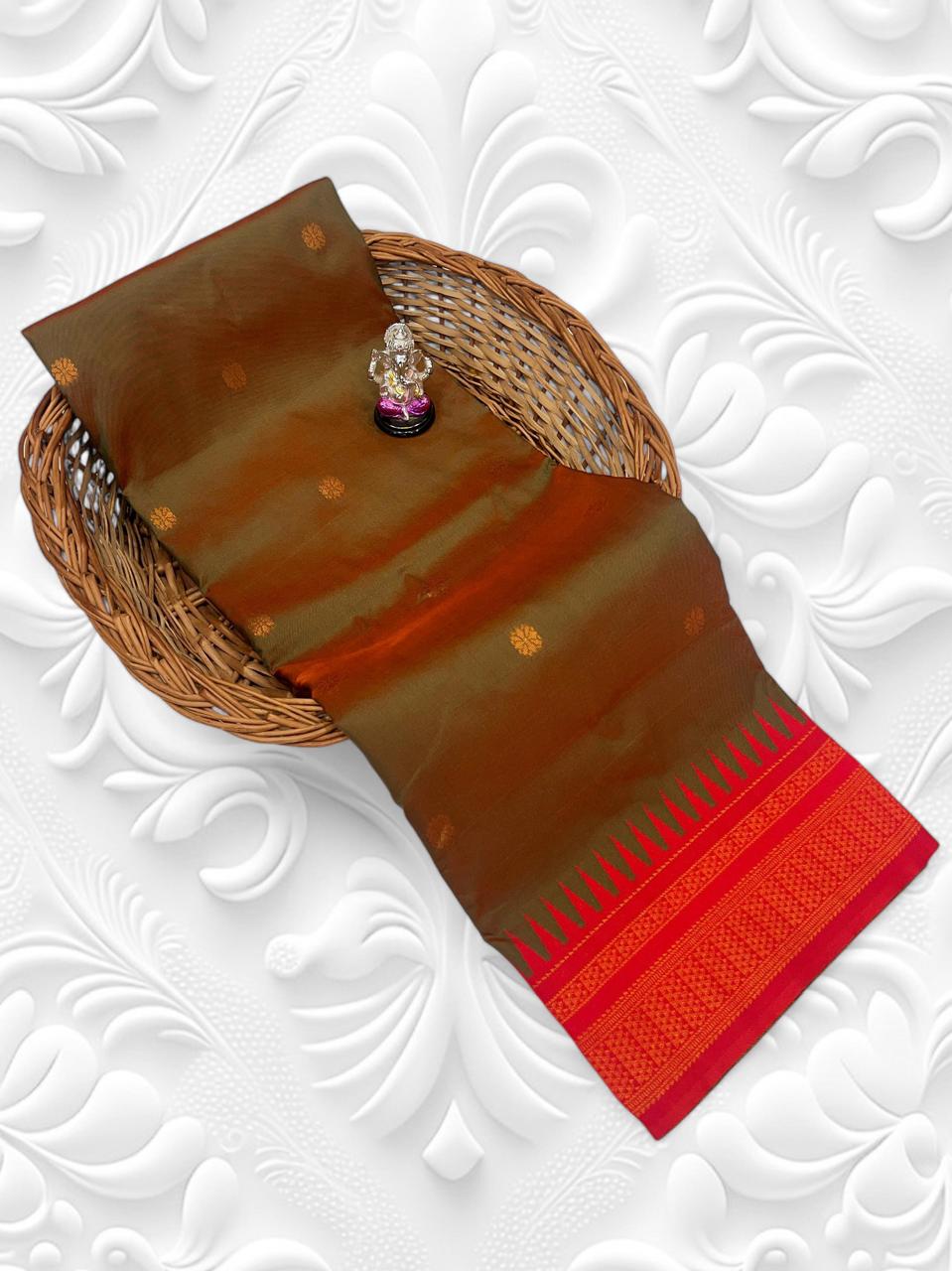 Anjiri Semi Silk Ilkal Saree