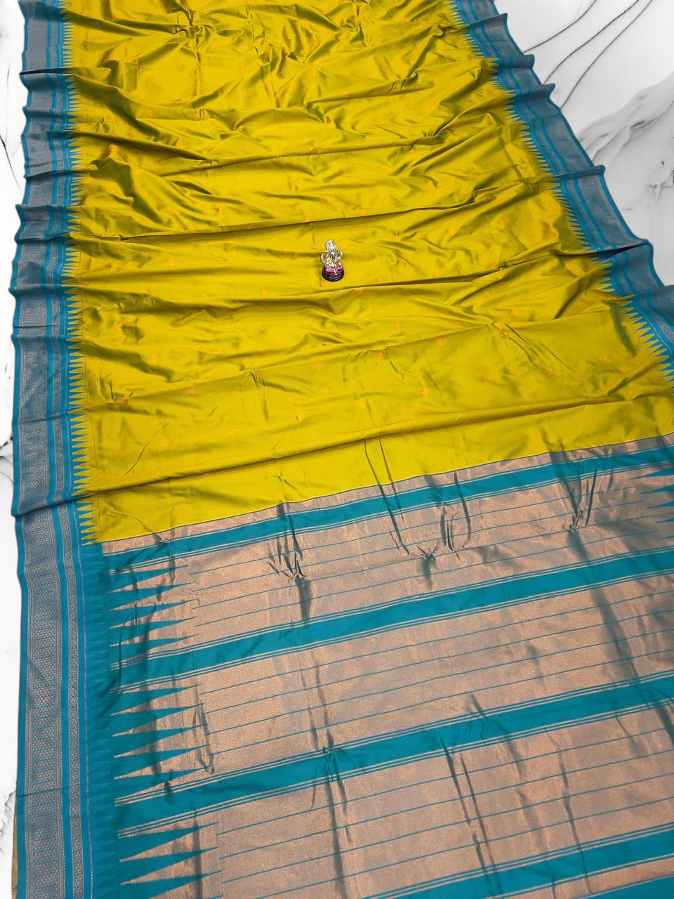 Mehandi Green Semi Silk Ilkal Saree