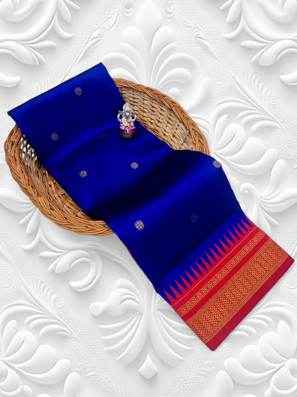 Blue Semi Silk Ilkal Saree