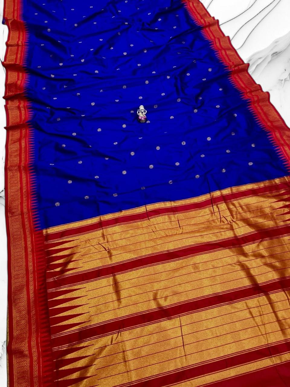 Blue Semi Silk Ilkal Saree