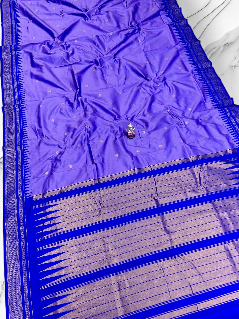 Lavendor Semi Silk Ilkal Saree