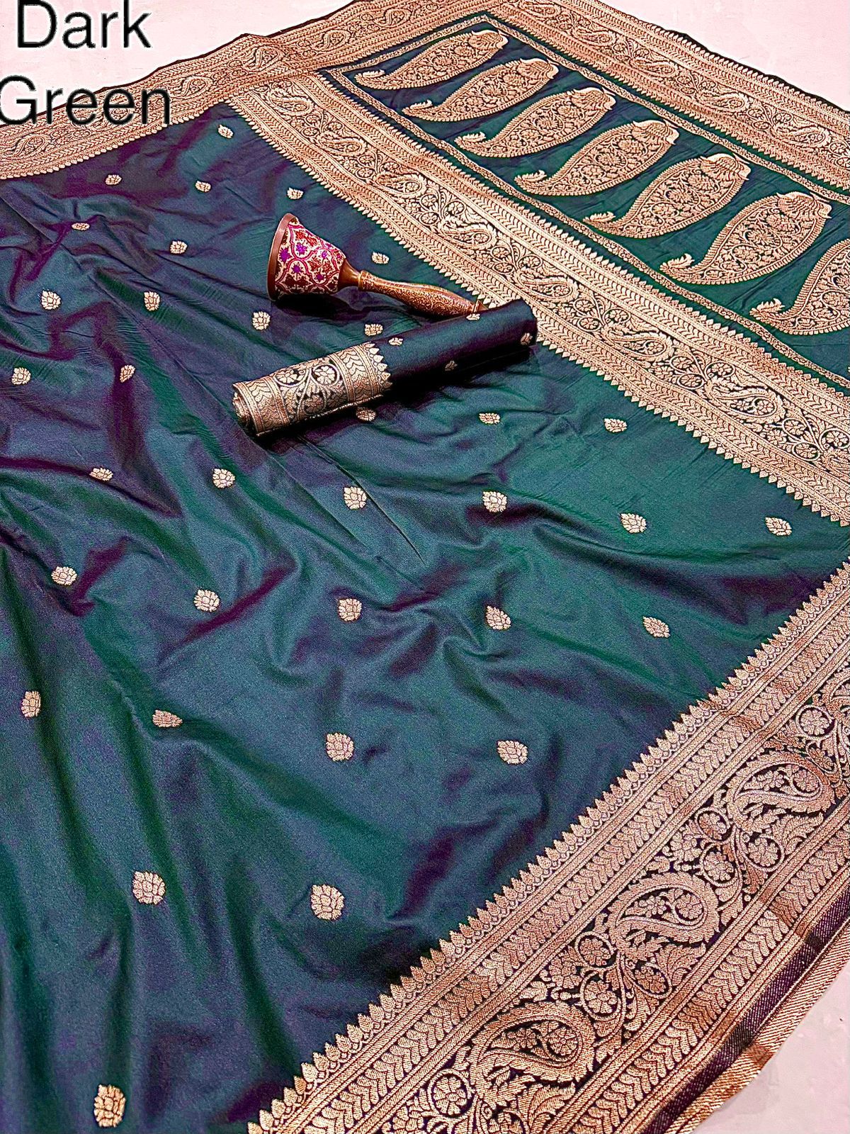 Koyari Pallu + Koyari Border Semi Silk Paithani