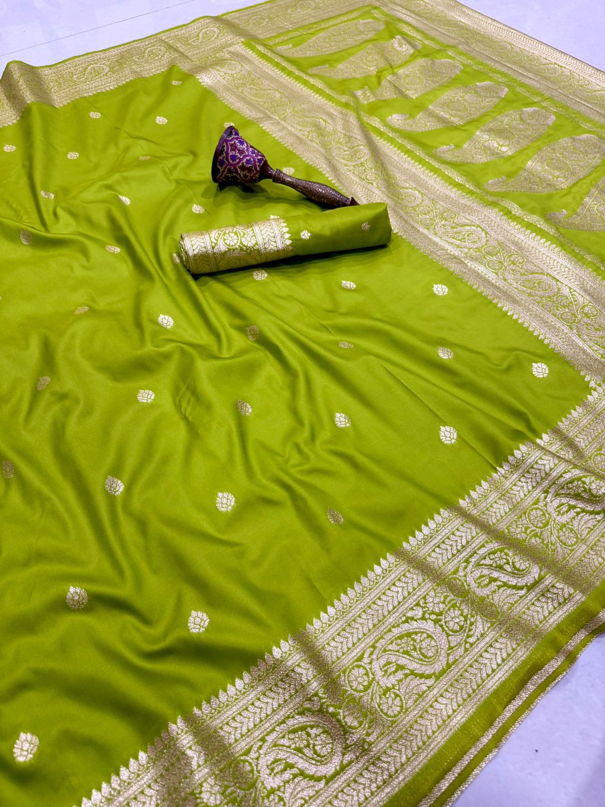 Koyari Pallu + Koyari Border Semi Silk Paithani
