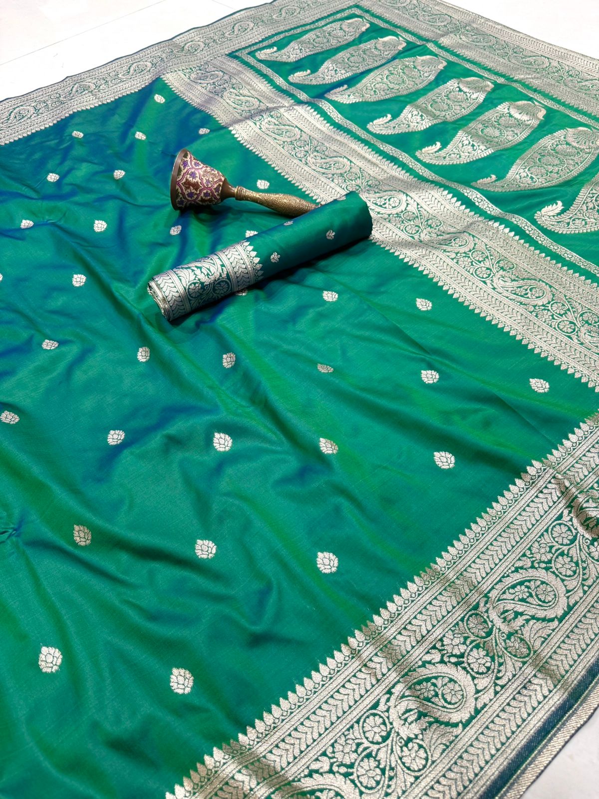 Koyari Pallu + Koyari Border Semi Silk Paithani