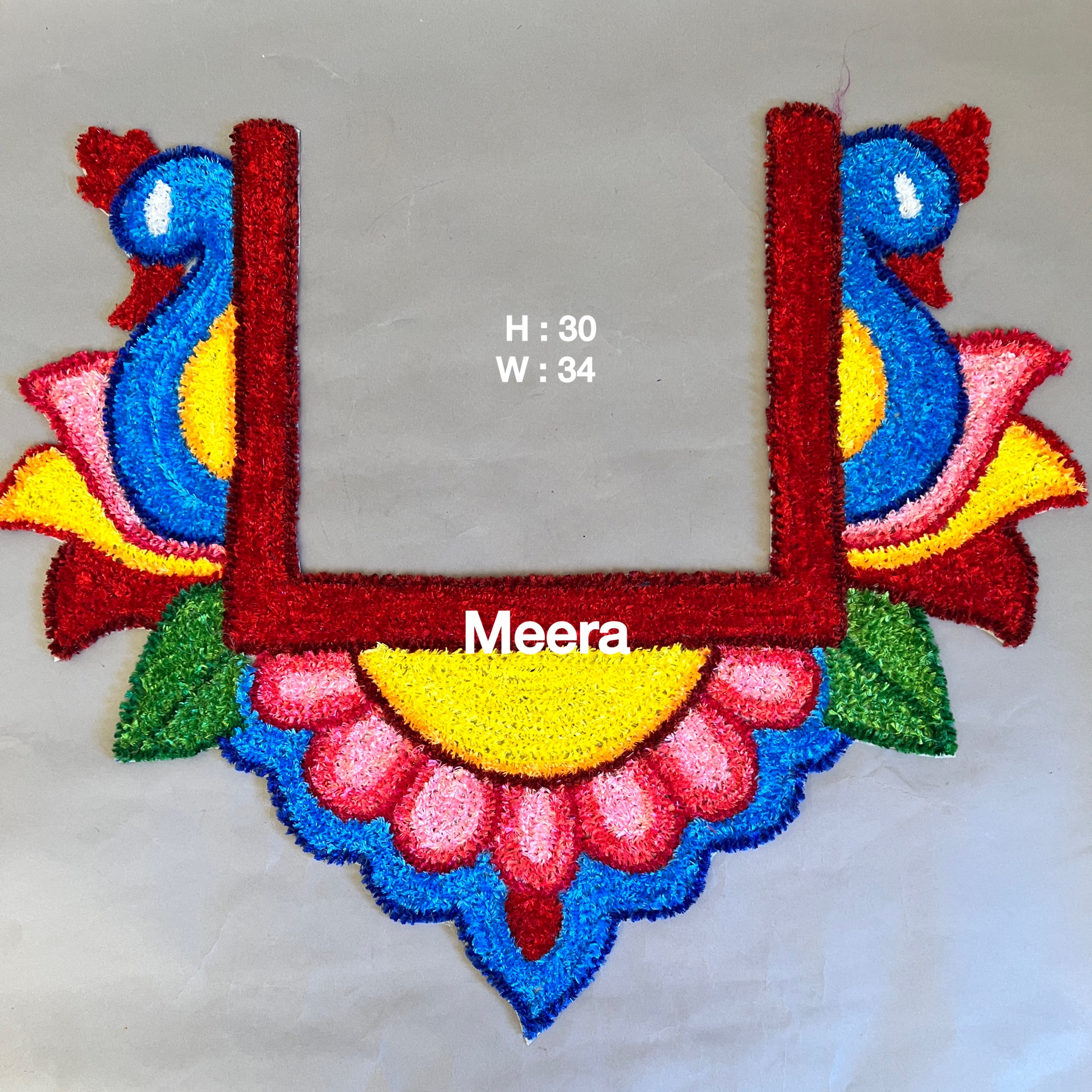 Mayur Chouranga (Chouki) Bhovati Rangoli Mat