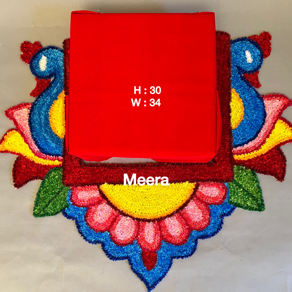 Mayur Chouranga (Chouki) Bhovati Rangoli Mat – The Meera Studio