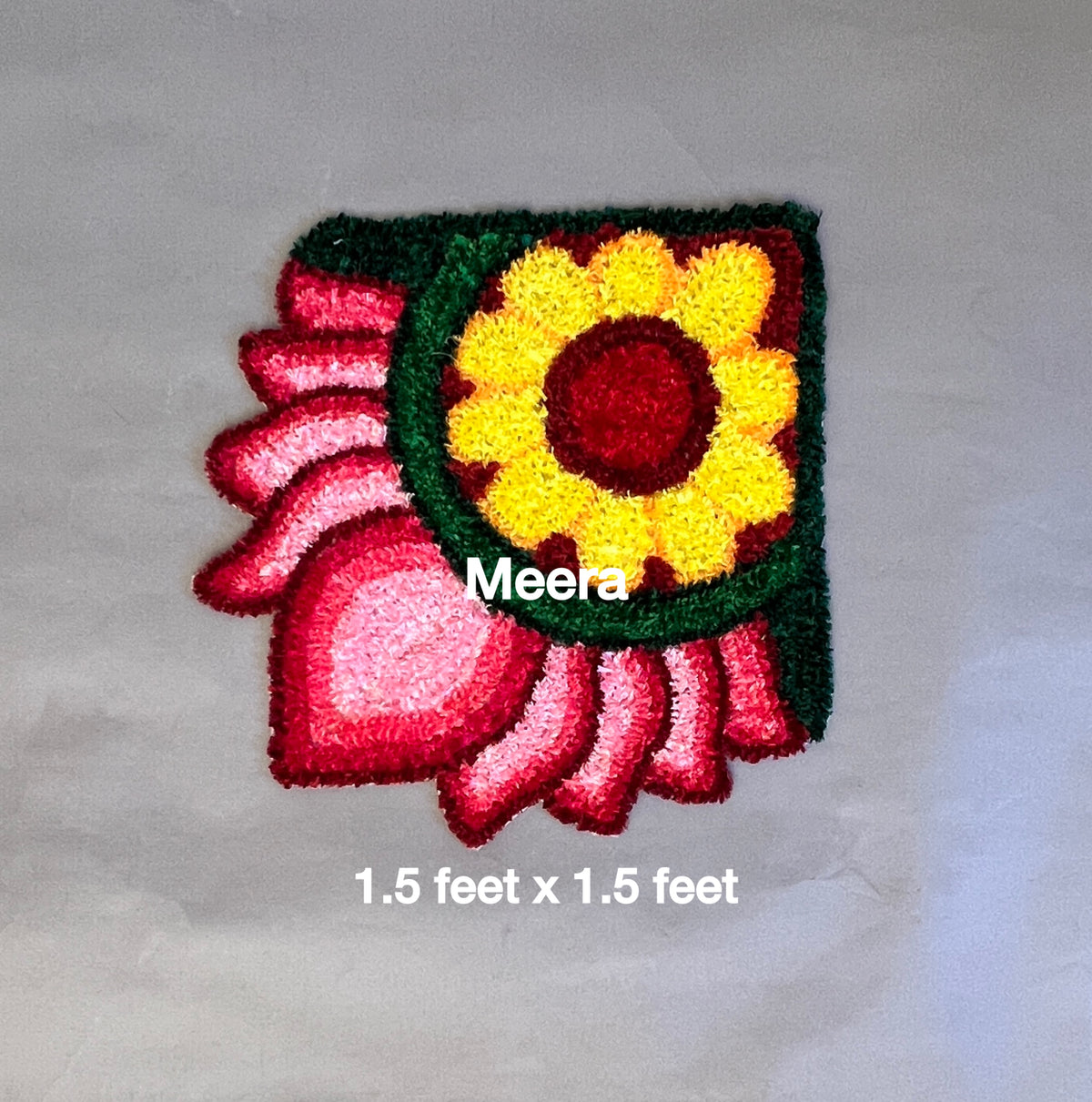 Sunflower + Lotus Corner Rangoli Mats 2