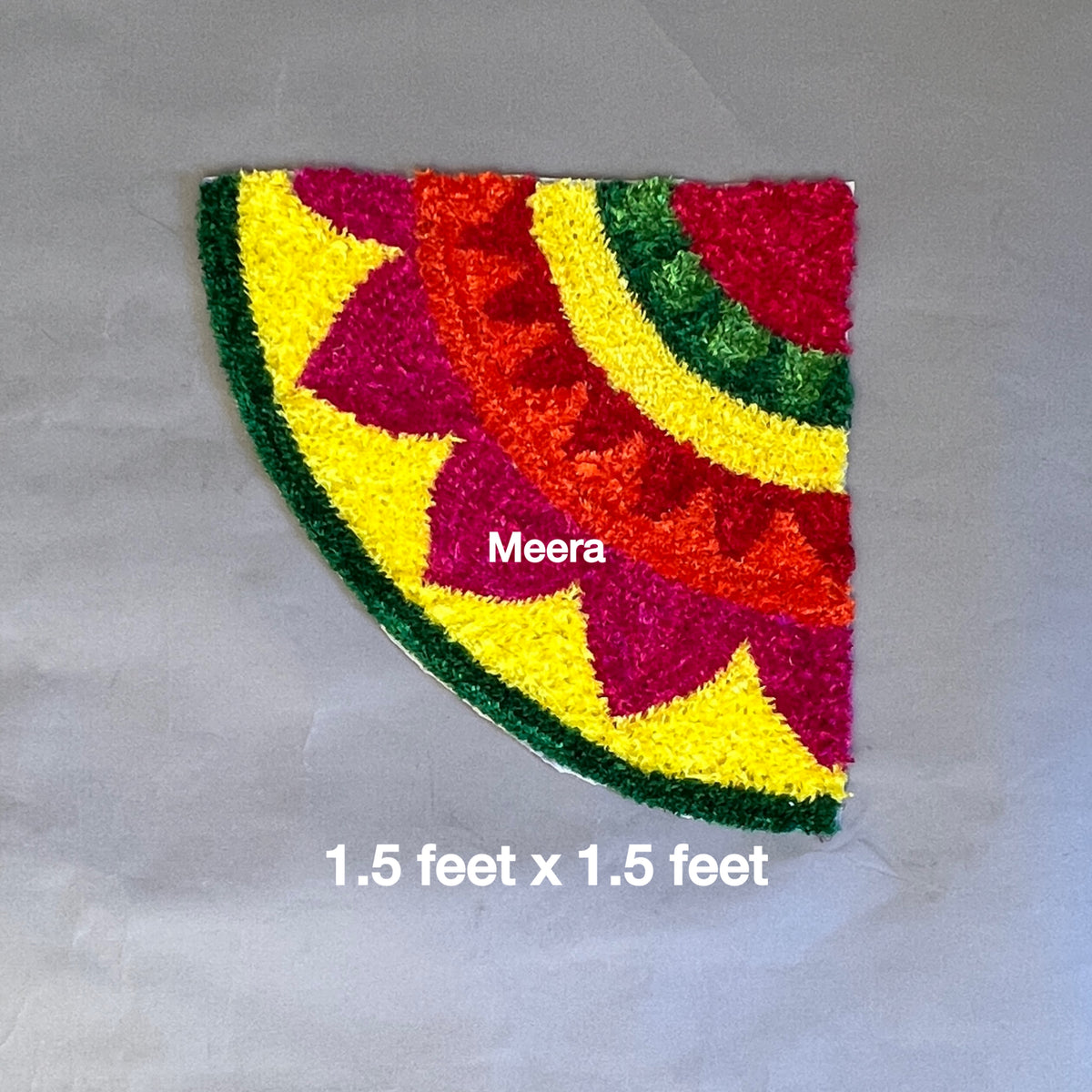 Leaf Design Corner Rangoli Mat – The Meera Studio