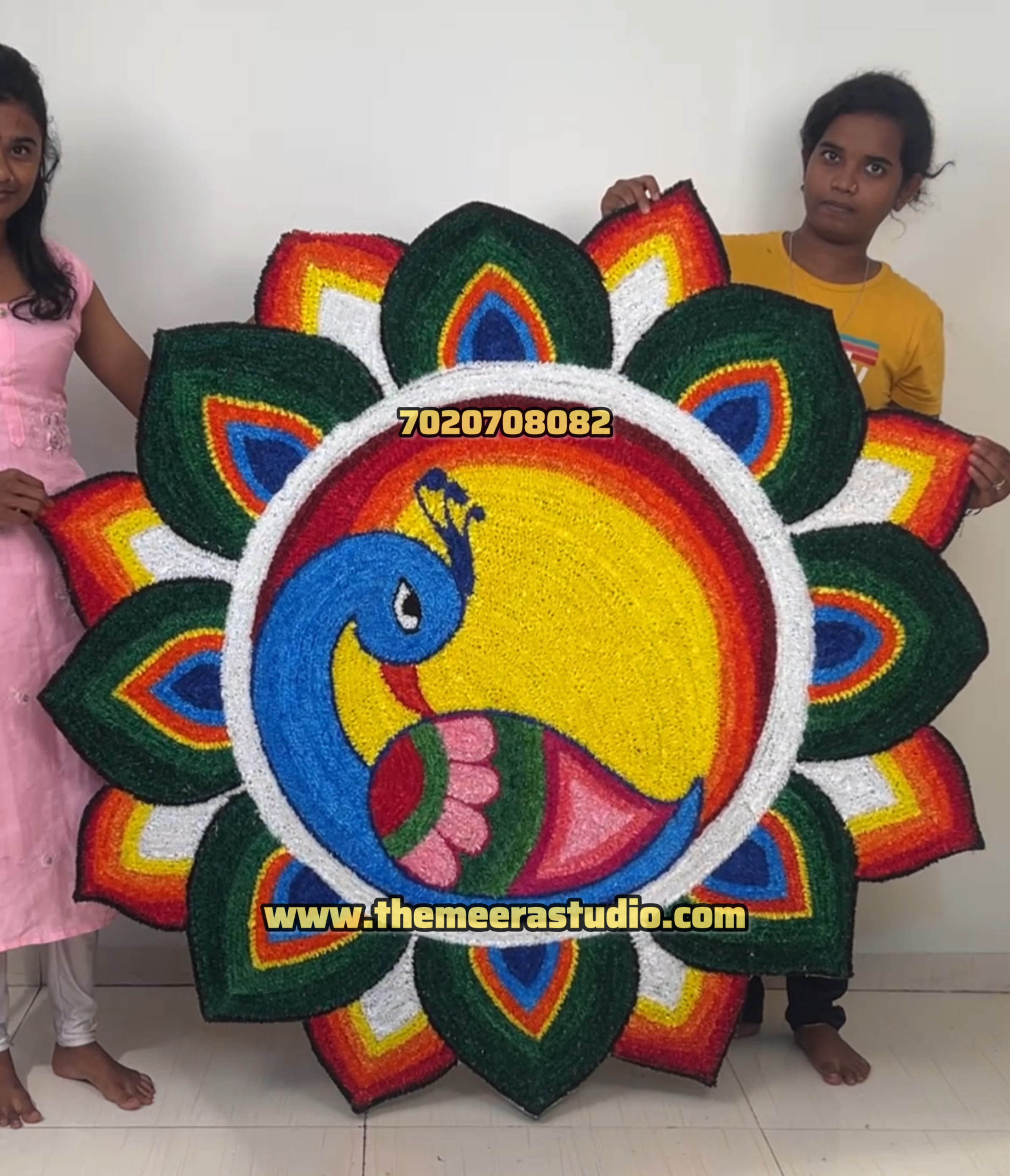 Blue Peacock Round Designs