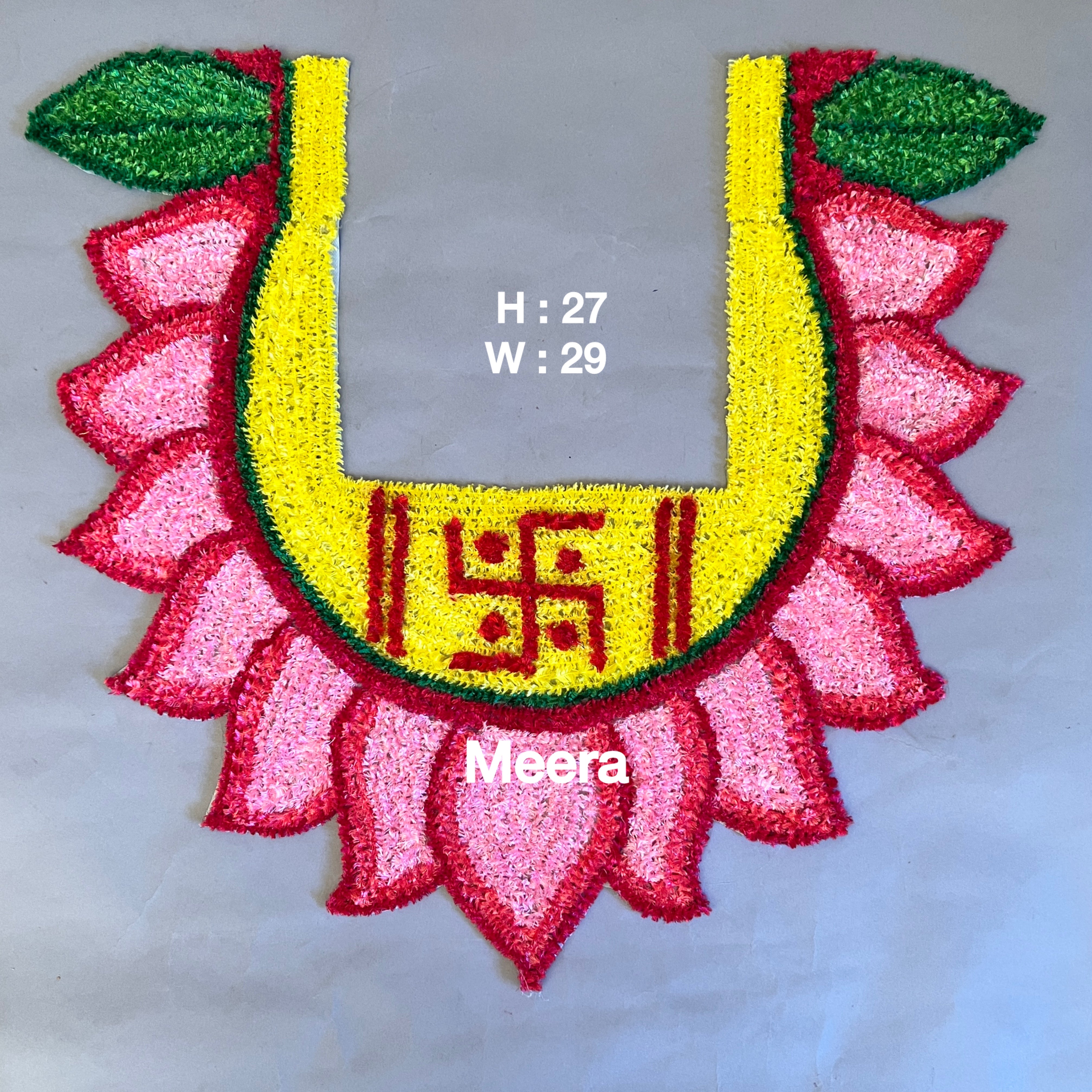 Lotus Chouranga (Chouki) Bhovati Rangoli Mat