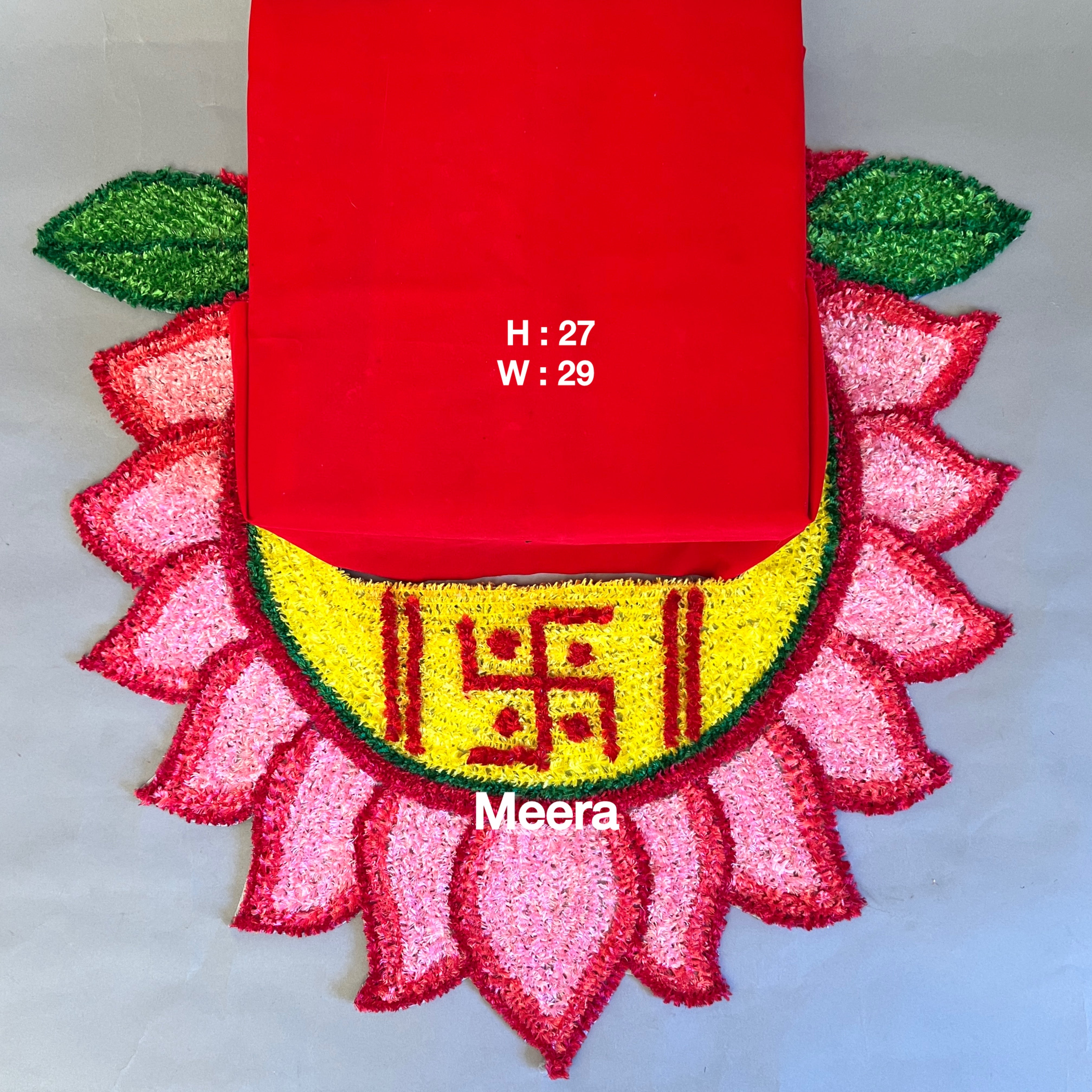 Lotus Chouranga (Chouki) Bhovati Rangoli Mat