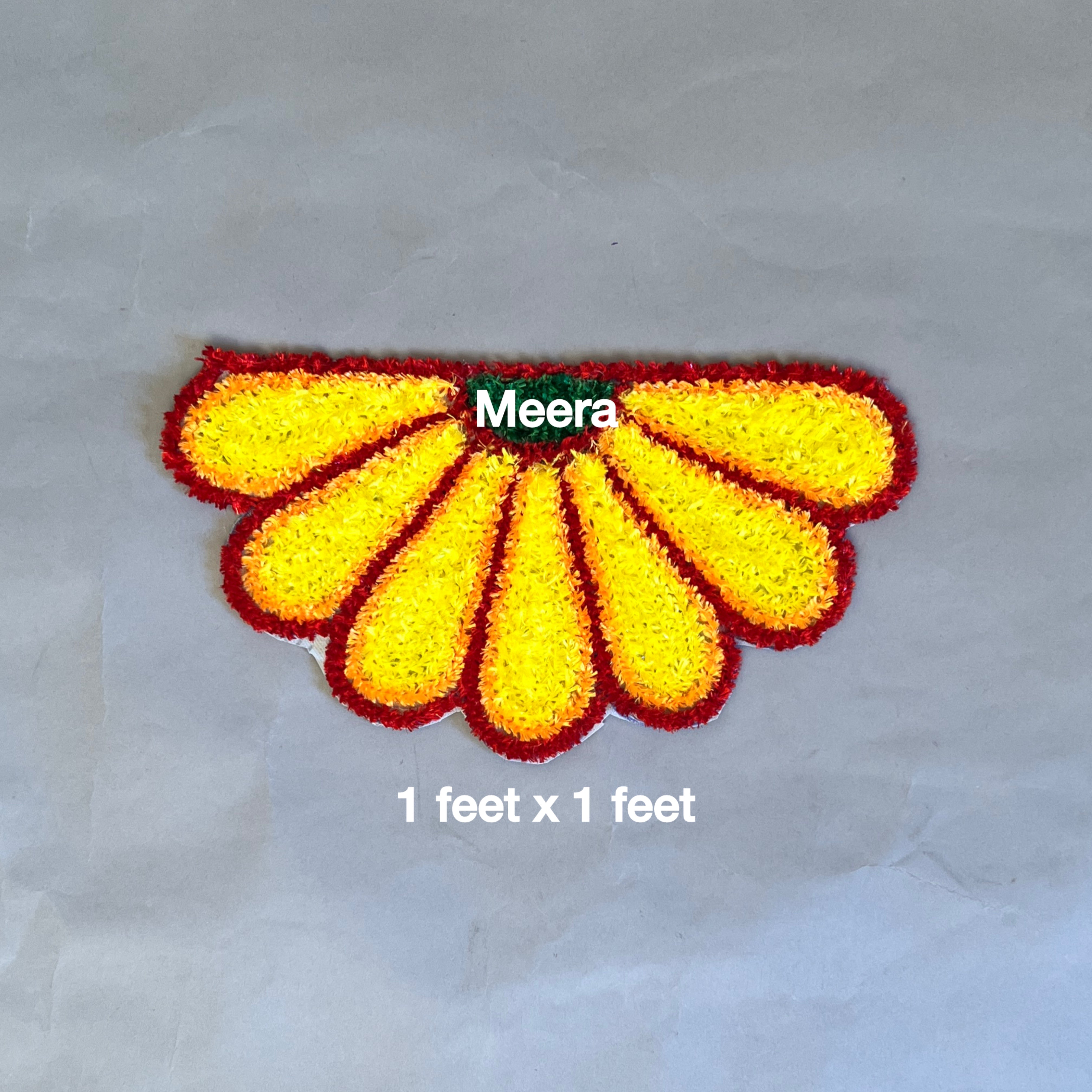 Zendu Flower Corner Rangoli Mat