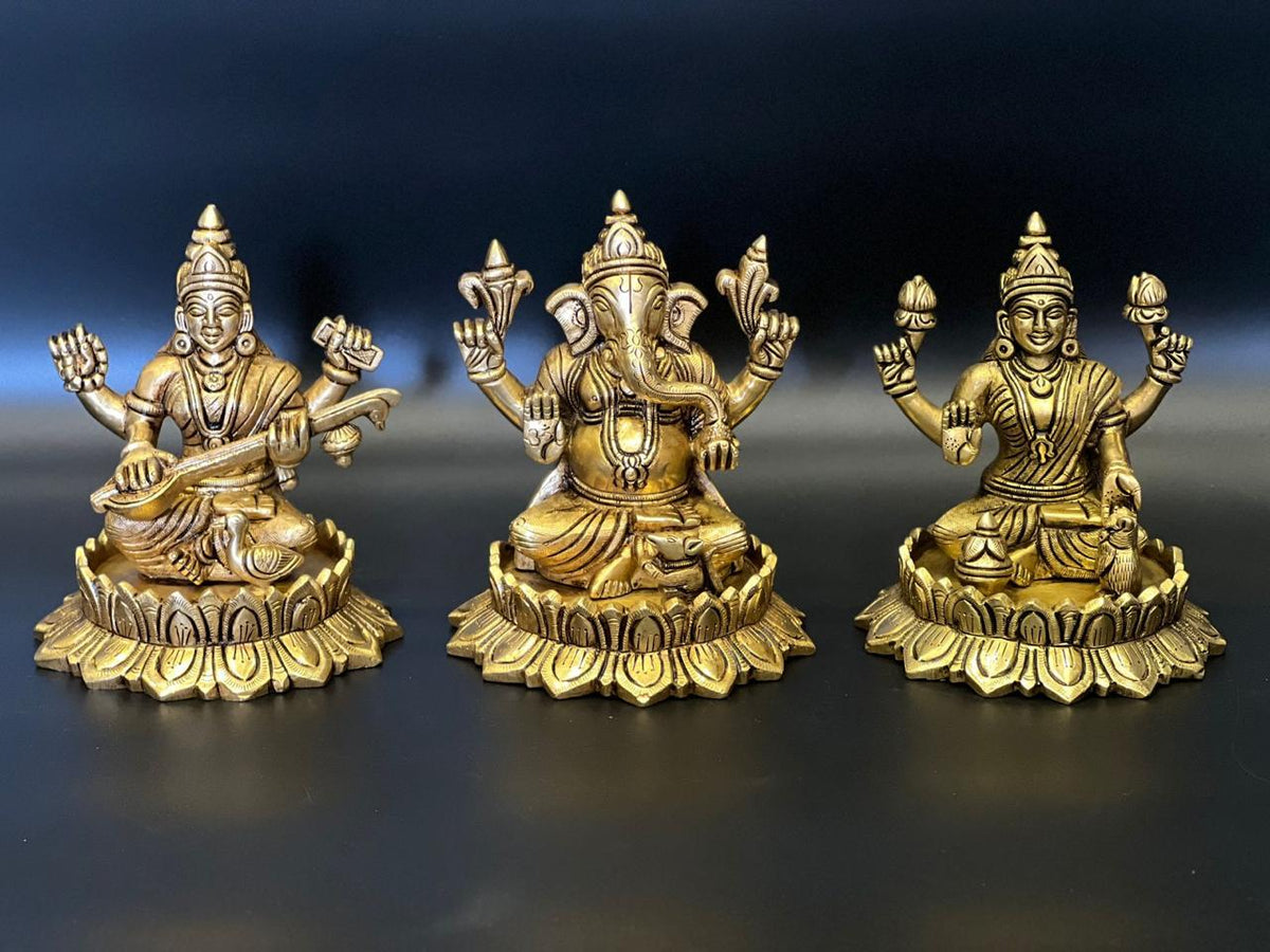 Kamal Sarswati, Lakshmi, Ganesh - Set of 3