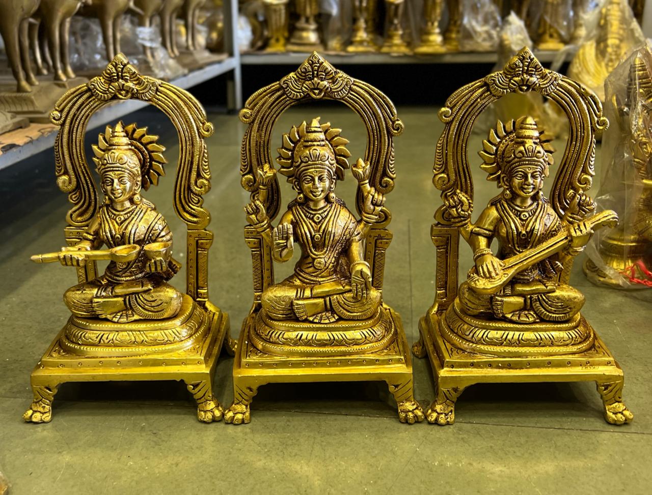 Prabhaval Annapoorna, Lakshmi, Saraswati - Set of 3