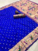 Mor Popat Border Semi Paithani