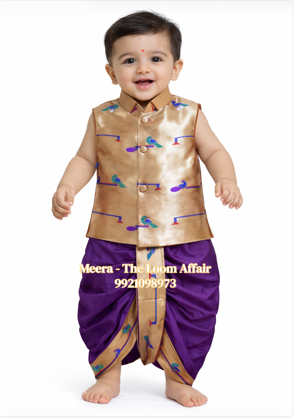Half Gold Paithani Set