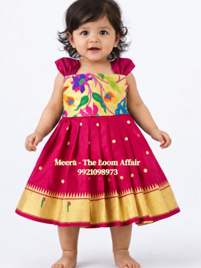 pallu patch with Muniya Boarder Frock