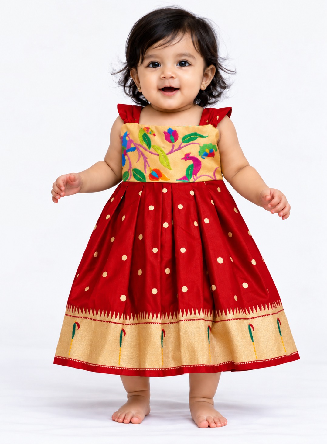 Mor Popat Patch Frock